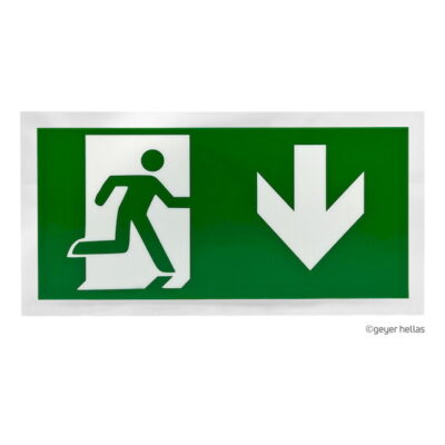 LE-212D Σήμανση για LED Φωτιστικό ασφαλείας LE-212 (Exit Slice Down) GEYER