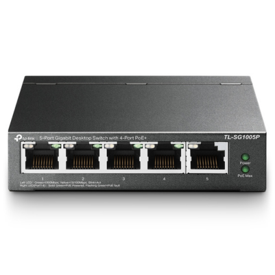TP-LINK TL-SG1005P V2 5-Port Gigabit Desktop Switch with 4-Port PoE+