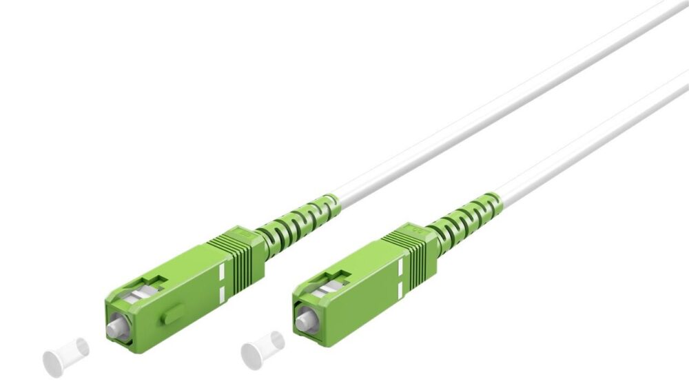 ΚΑΛΩΔΙΟ ΟΠΤΙΚΗΣ ΙΝΑΣ SC/APC 1m (patchcable) SINGLE MODE (OS2) FTTH ΛΕΥΚΟ