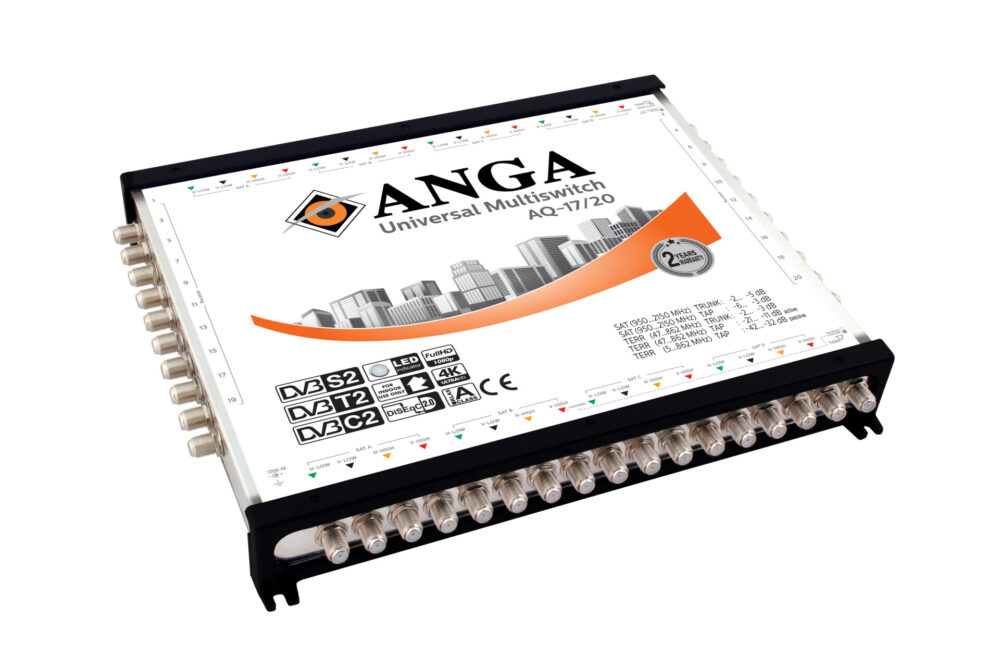 ANGA AQ-17/20 ΠΟΛΥΔΙΑΚΟΠΤΗΣ (4 ΔΟΡΥΦΟΡΟΙ+ ΕΠΙΓΕΙΑ- 20 ΕΞΟΔΟΥΣ) ΕΠΕΚΤΕΙΝΟΜΕΝΟΣΜΕ ΤΡΟΦ/ΚΟ ΜΕ 12V/ 8A
