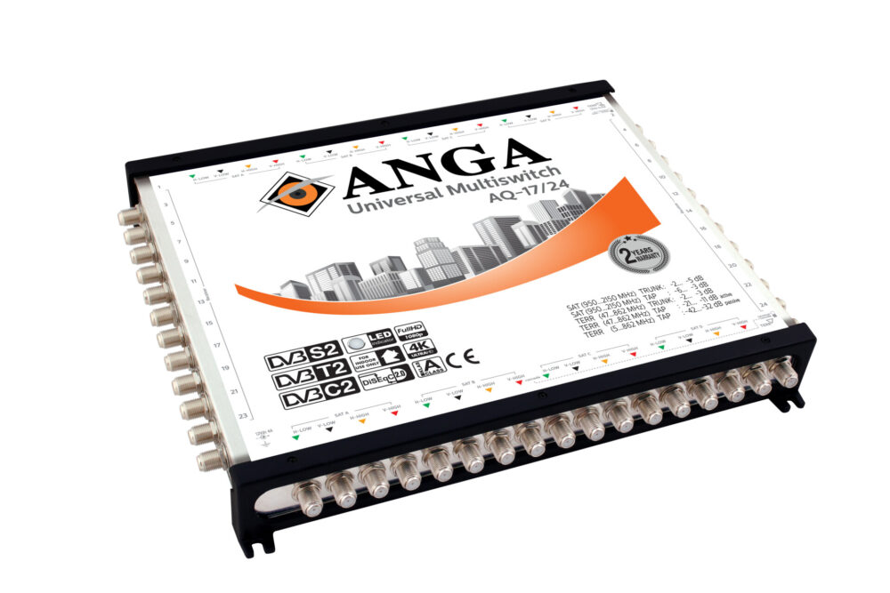 ANGA AQ-17/24 ΠΟΛΥΔΙΑΚΟΠΤΗΣ (4 ΔΟΡΥΦΟΡΟΙ+ ΕΠΙΓΕΙΑ- 24 ΕΞΟΔΟΥΣ) ΕΠΕΚΤΕΙΝΟΜΕΝΟΣΜΕ ΤΡΟΦ/ΚΟ ΜΕ 12V/ 8A