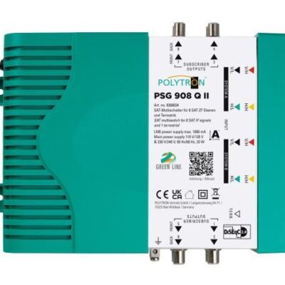 PSG 908 Q II Πολυδιακόπτης 9/8 ACTIVE(2 Δορυφόροι+ Επίγεια-8 Εξόδους) POLYTRON