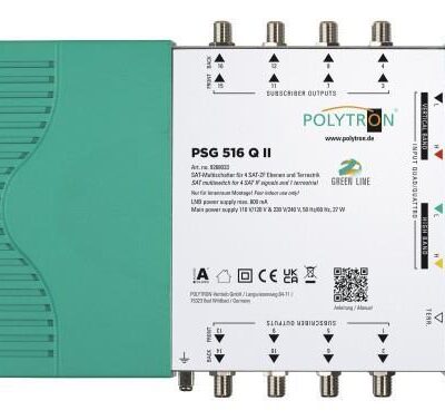 PSG 516 Q II Πολυδιακόπτης 5/16 (1Δορυφόροι+ Επίγεια-16Εξόδους)POLYTRON