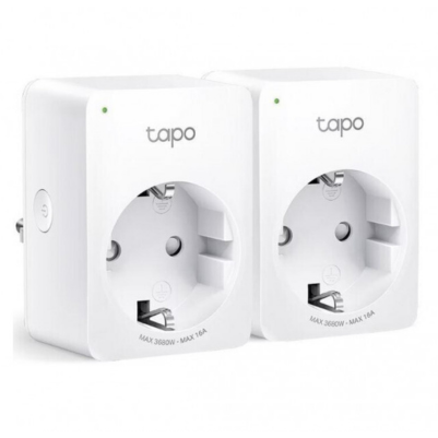 TP-LINK Tapo P110(2-PACK) Mini Smart Wi-Fi Socket, Energy Monitoring, Μετρητής κατανάλωσης