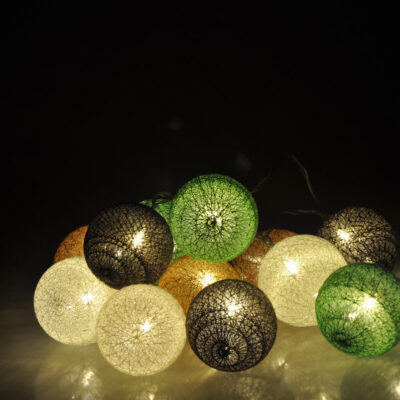 Υφασμάτινες μπάλες (cotton balls) LED Nature 20L Θερμό EVIVAK