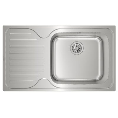Νεροχύτης Inox TEKA 1 Γούρνα με Ποδιά Αριστερά για Ένθετη Τοποθέτηση 86x50cm CLASSIC MAX 1B 1D Micro Σαγρέ 11119203