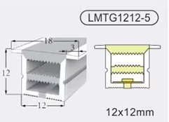 77-50535 SE-SWL-17 SILICON 1,2*1,2CM WITH LACE 17MM FOR LED STRIP PRICE PER METER HOMELIGHTING