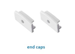 77-50543 SE-EC-23 END CAPS SET FOR ALUMINIUM PROFILE 2,3*1,0CM SQUARE (77-50542) HOMELIGHTING