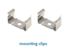 77-50544 SE-CL-23S ALUMINIUM CLIPS FOR PROFILE 2,3*1,0CM SQUARE (77-50542) HOMELIGHTING