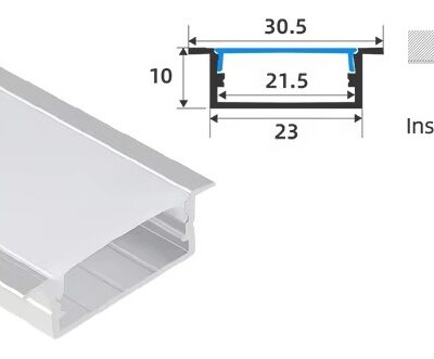 77-50545 SE-PROL-23 ALUMINIUM PROFILE WITH LACE 2,3*1,0CM PRICE PER METER HOMELIGHTING