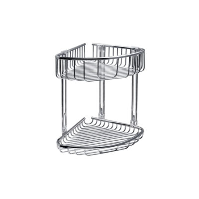 Καλάθι γωνιακό διπλό σχαρωτό RETI 9639 Χρωμέ KARAG 21x21x29cm