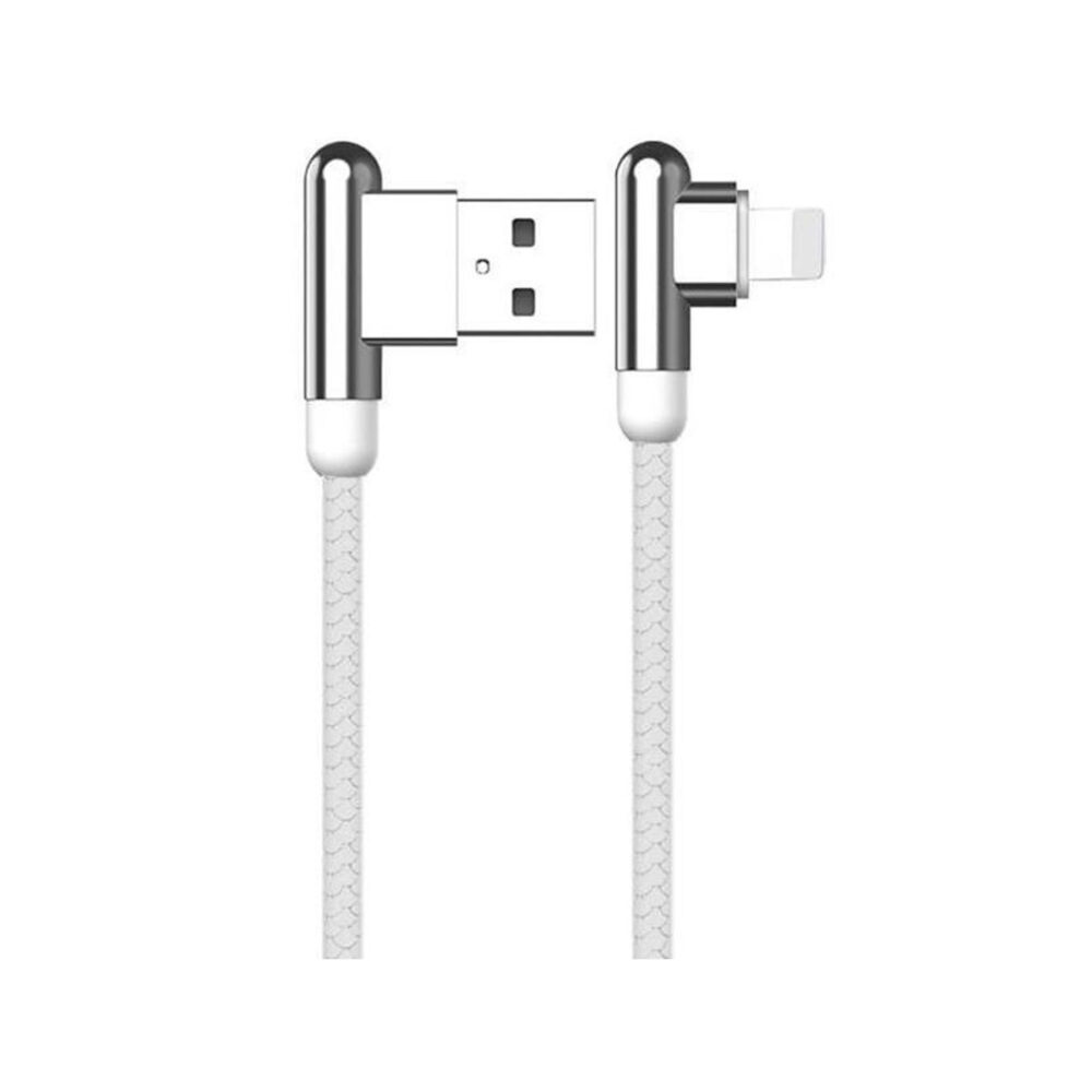 KSC-125/WHITE/LT   CHARGING DATA LIGHTNING ΜΑΧ 3.2Α (1.2m) ΛΕΥΚΟ