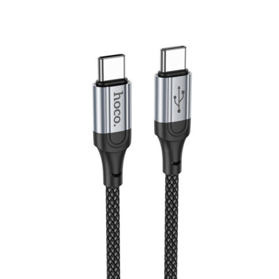 Καλώδιο Hoco X102 Fresh USB-C σε USB-C 60W Braided Μαύρο 1m