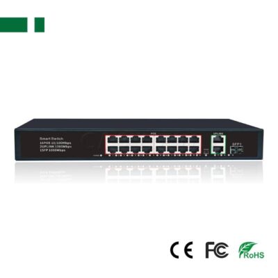 ANGA CPE-6162BE 16 Port POE Switch(4+2 Built-in)