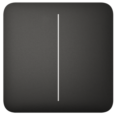 AJAX SYSTEMS - SOLO BUTTON (2-GANG) BLACK