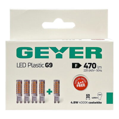 LG95-PC5 Λάμπα LED G9 4.8W 4000Κ 470lm 4+1 ΔΩΡΟ GEYER