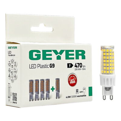 LG95-PW5 Λάμπα LED G9 4.8W 3000Κ 470lm 4+1 ΔΩΡΟ GEYER