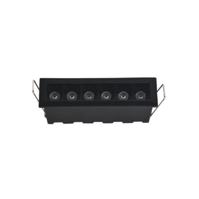 Inlight Downlight σποτ 6*3W 3CCT σε μαύρη απόχρωση (X00200B)