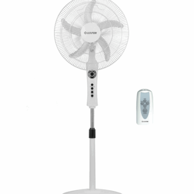 Ανεμιστήρας Ορθοστάτη 60W 18''(45cm) Πλαστικός τηλεχειριζόμενος Λευκός EVIVAK