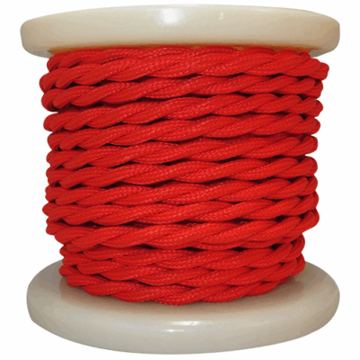 EL338021 | EL338021 | Textile Cable Τwist 2x0.75mm²- ρολλό 10mt –  ΚΟΚΚΙΝΟ