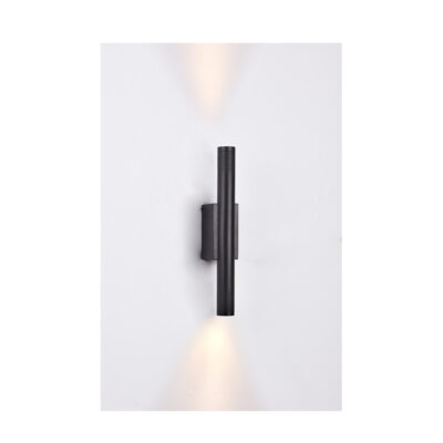 Inlight Επιτοίχιο φωτιστικό LED 2*5W 3000K σε μαύρη απόχρωση απο αλουμίνιο D:30x6cm (43061-Black)