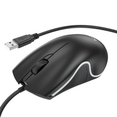 Ενσύρματο Ποντίκι Gaming Hoco  GM19 Enjoy με 3  Πλήκτρα, Φωτισμό, 1000 DPI Μαύρο