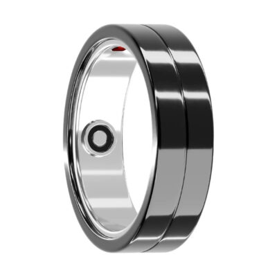 Smart Ring Maxcom mRing MR100 No.12 (Εσωτερική Διάμετρος 21.7mm) IP68 με Μετρητή Παλμών, Ύπνου, Θερμίδες, Βήματα Μαύρο