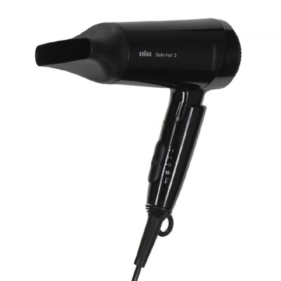 Πιστολάκι Μαλλιών Braun HD350 Satin Hair 3 Style & Go 1600W με 2 Επίπεδα Θέρμανσης Μαύρο