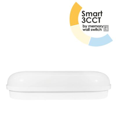 EL190622 | EL190622 | LED CΑRETTA™ 15W SMART 3CCT 3000K-4000K-6500K IP65|1200lm|192x90xh46mm|WHITE {enjoysimplicity}™
