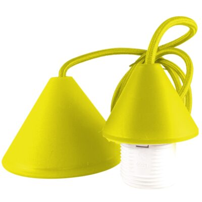 EL329211 | EL329211 | ΣΕΤ PVC V+V ΡΟΖΕΤΑ ΜΕ ΚΑΛΩΔΙΟ 1mt 2x0.75mm² & NTOYI E27 ΚΙΤΡΙΝΟ