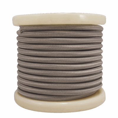 EL330010 | EL330010 | Textile Cable 2x0.75mm²- ρολλό 10mt - Ανοιχτό Γκρί