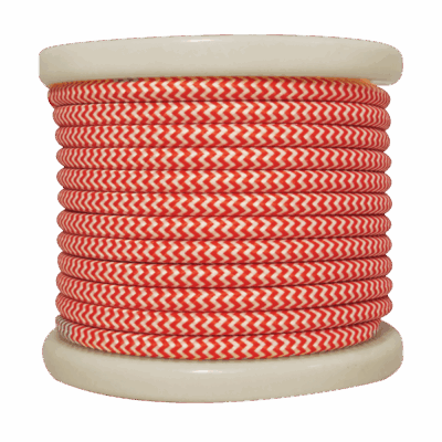 EL330029 | EL330029 |  Textile Cable 2x0.75mm²- ρολλό 10mt – Kόκκινο και Λευκό