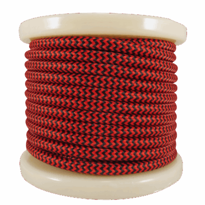 EL330034 | EL330034 | Textile Cable 2x0.75mm²- ρολλό 10mt – Kόκκινο Μαύρο