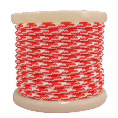 EL330037 | EL330037 |  Textile Cable 2x0.75mm²- ρολλό 10mt – Kόκκινο και Λευκό
