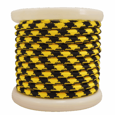 EL330039 | EL330039 | Textile Cable 2x0.75mm²- ρολό 10mt - Κίτρινο & Μαύρο