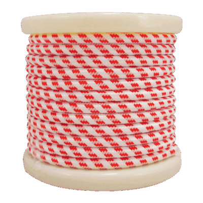 EL330040 | EL330040 | Textile Cable 2x0.75mm²- ρολλό 10mt - Λευκό και κόκκινο
