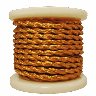 EL338003 | EL338003 | Textile Cable Τwist 2x0.75mm²- ρολλό 10mt – ΧΡΥΣΟ ΓΥΑΛΙΣΤΕΡΟ