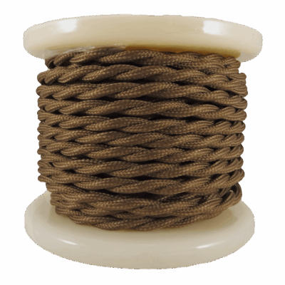 EL338015 | EL338015 | Textile Cable Τwist 2x0.75mm²- ρολλό 10mt – ΚΑΦΕ