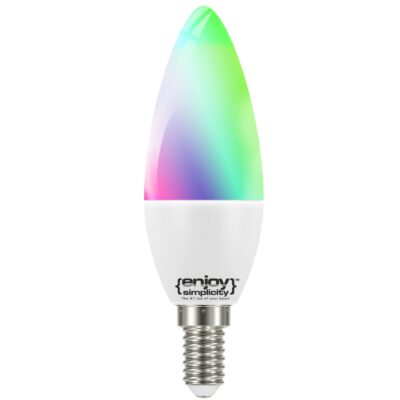 EL902002 | EL902002 |SMART Wi-Fi+BLE RGBW+CCT B35 LED 5.2W(>40W)|E14|2700-6500k|470lm|{enjoysimplicity}™