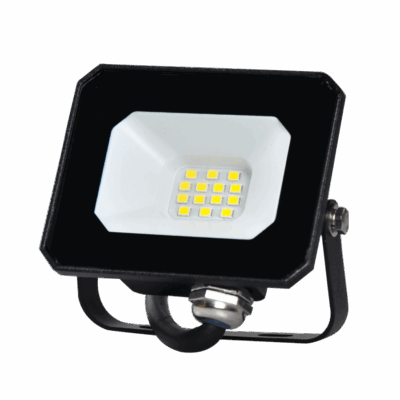 ELF10104 | ELF10104 | LED 10W|4000k|900lm FLOODLIGHT ALUM.110-240V~IP65 GLASScover|BLACK|{enjoysimplicity}™