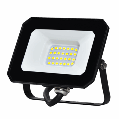ELF10204 | ELF10204 | LED 20W|4000k|1800lm FLOODLIGHT ALUM.110-240V~IP65 GLASScover|BLACK|{enjoysimplicity}™