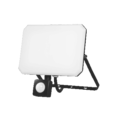 ELF30104 | ELF30104 | LED PIR+PC OPALcover 10W|4000k|1100lm FLOODLIGHT ALUM.220-240~IP65/IP54|BLACK|{enjoysimplicity}™