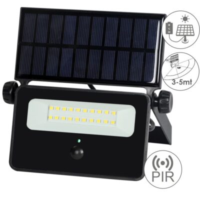 ELF40164 | ELF40164 | LED SOLAR+ABS+PIR 16W|4000k|1600lm FLOODLIGHT ALUM.IP65|{enjoysimplicity}™