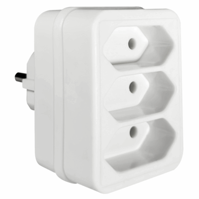 ELP31301 | ELP31301 | ΑΝΤΑΠΤOΡΑΣ SCHUKO → 3Θ ΙΙ x16A max:1700W IP20 ΛΕΥΚΟ
