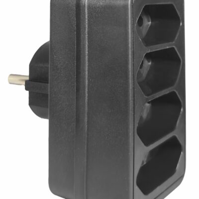ELP31402 | ELP31402 | ΑΝΤΑΠΤOΡΑΣ SCHUKO → 4Θ ΙΙ x16A max:2300W IP20 ΜΑΥΡΟ