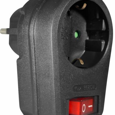 ELP32102 | ELP32102 | ΑΝΤΑΠΤOΡΑΣ ΜΕ ΔΙΑΚ. SCHUKO → 1Θ SCHUKO max:3680W IP20 ΜΑΥΡΟ