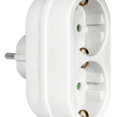 ELP33201 | ELP33201 | ΑΝΤΑΠΤOΡΑΣ SCHUKO → 2Θ SCHUKO x16A max:3680W IP20 ΛΕΥΚΟ