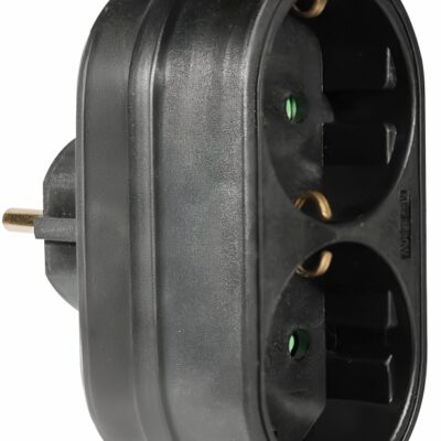 ELP33202 | ELP33202 | ΑΝΤΑΠΤOΡΑΣ SCHUKO → 2Θ SCHUKO x16A max:3680W IP20 ΜΑΥΡΟ