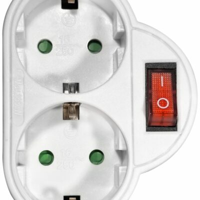 ELP34201 | ELP34201 | ΑΝΤΑΠΤOΡΑΣ ΜΕ ΔΙΑΚ. SCHUKO → 2Θ SCHUKO max:3680W IP20 ΛΕΥΚΟ