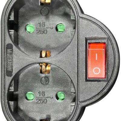 ELP34202 | ELP34202 | ΑΝΤΑΠΤOΡΑΣ ΜΕ ΔΙΑΚ. SCHUKO → 2Θ SCHUKO max:3680W IP20 ΜΑΥΡΟ
